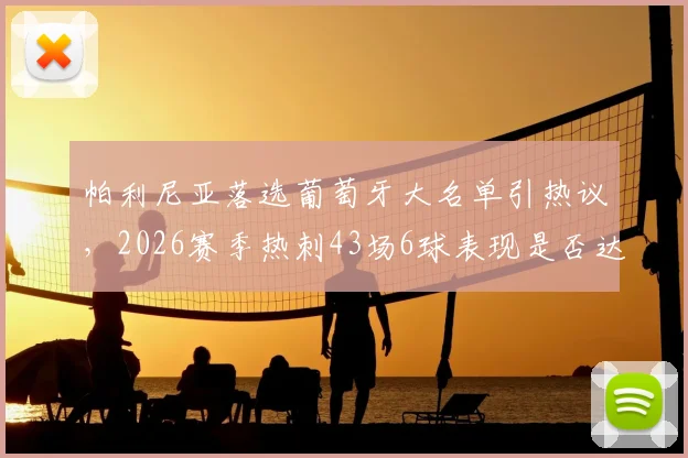 帕利尼亚落选葡萄牙大名单引热议,2026赛季热刺43场6球表现是否达标?深度解读其国家队前景